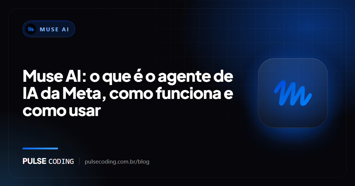Ilustração do Muse AI, agente pessoal de IA da Meta, ao lado de ícones de tarefas e aplicativos conectados