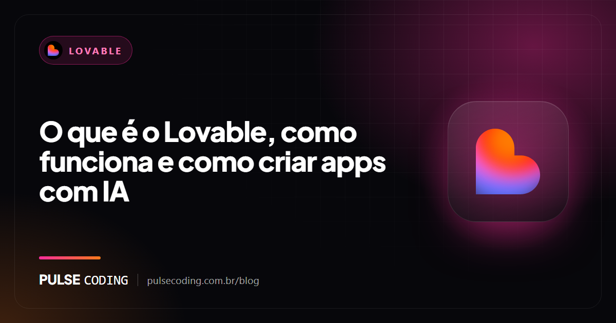 Tela do Lovable com um pedido escrito no chat e a prévia de um aplicativo web ao lado